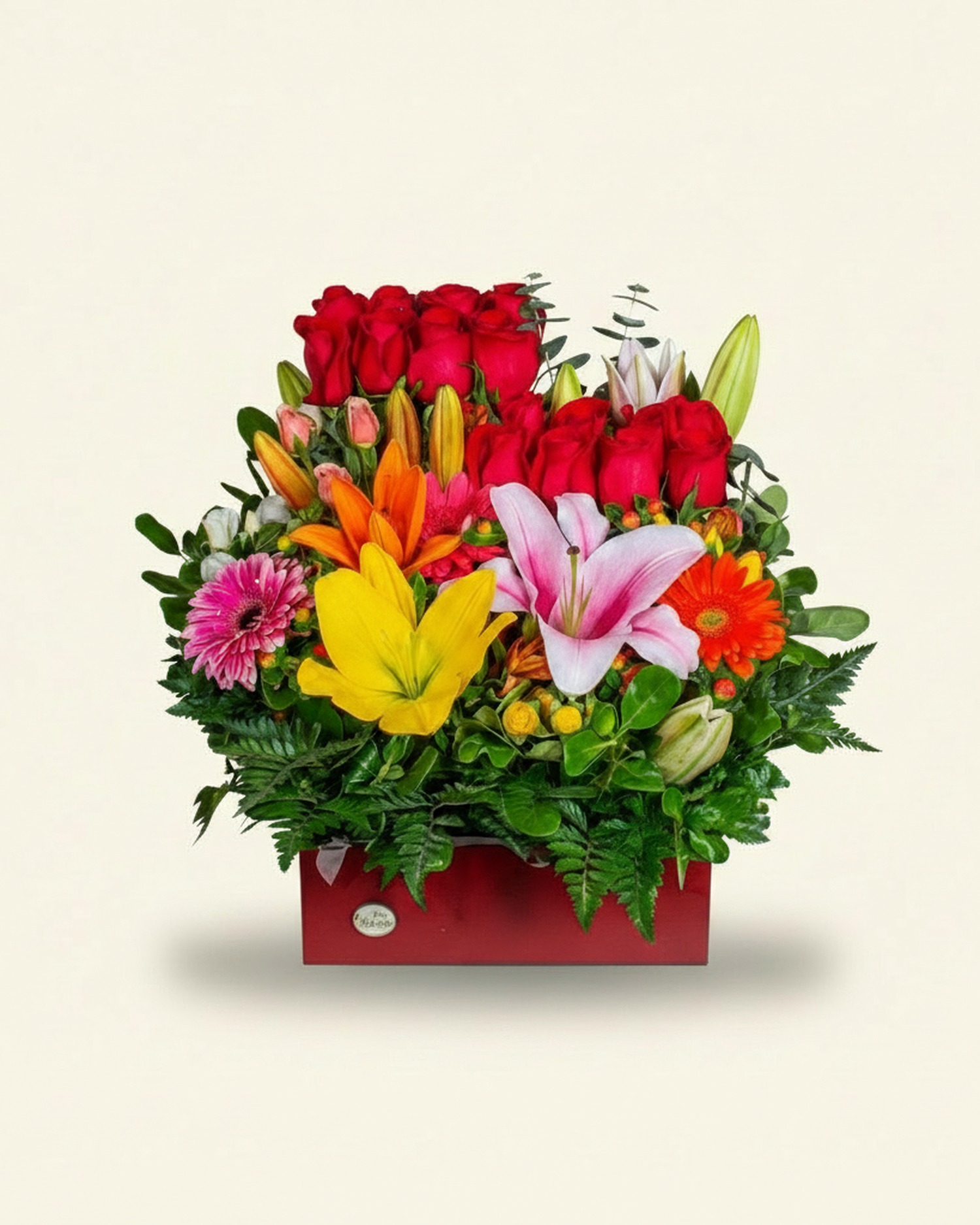 Arreglo Incondicional box rectangular con 12 rosas · Mely Flor
